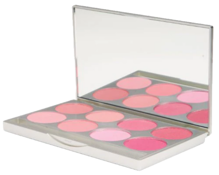 Elan Makeup Studio 8 Pan Customizable Blush and Bronzer Palette with Mirror