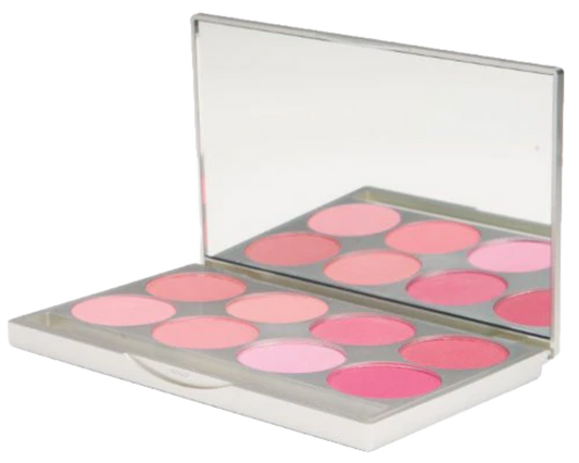 Elan Makeup Studio 8 Pan Customizable Blush and Bronzer Palette with Mirror