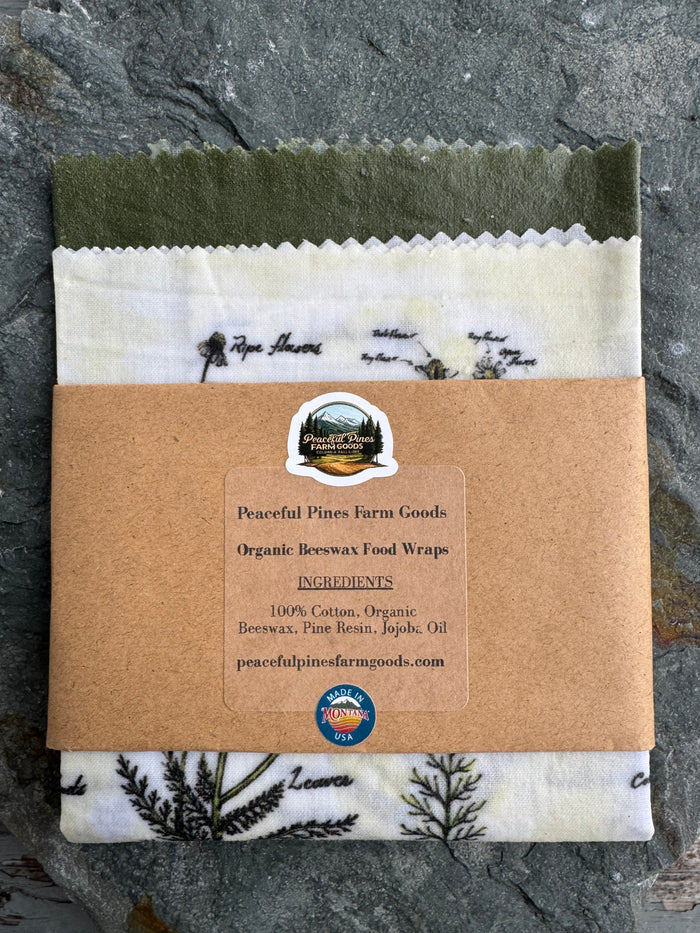 Organic Beeswax Fabric Food Wraps