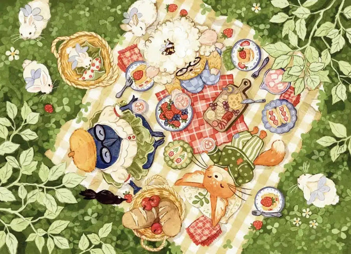 A Strawberry Picnic | 280 Piece Jigsaw Puzzle