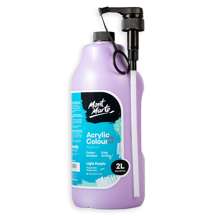 Acrylic Colour Paint Signature 2L (67.6 US fl.oz) Bottle – Light Purple
