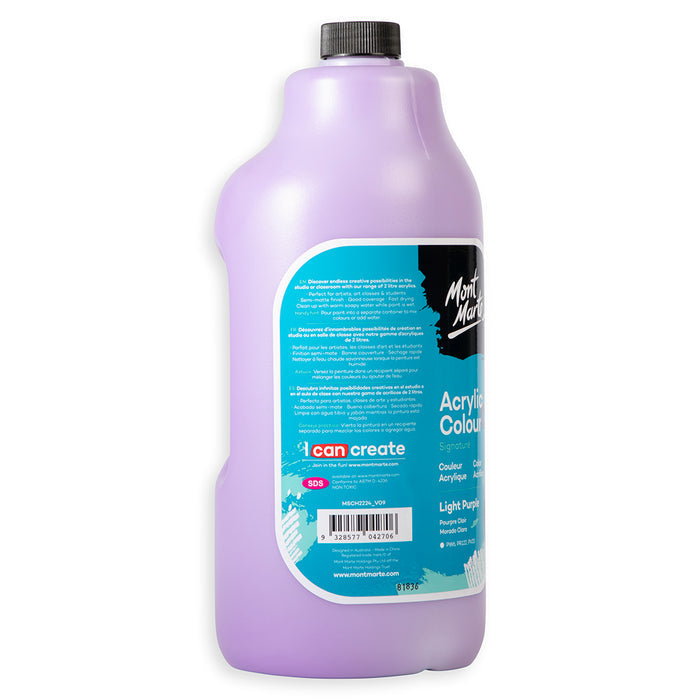 Acrylic Colour Paint Signature 2L (67.6 US fl.oz) Bottle – Light Purple