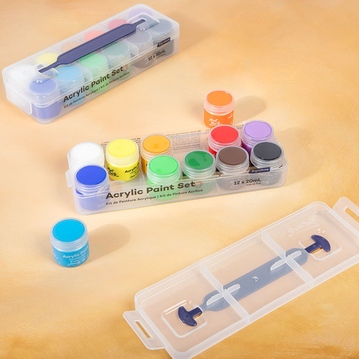 Acrylic Paint Pot Set Signature 12pc x 20ml (0.68 US fl.oz)