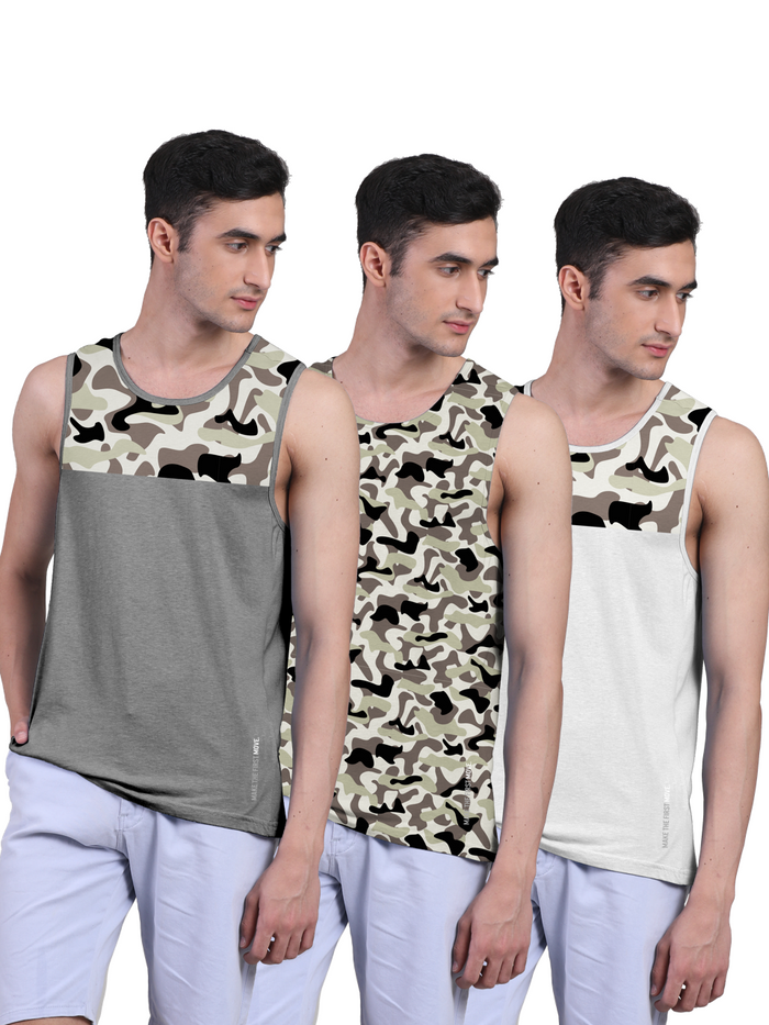 Charcoal; Camouflage; White / S
