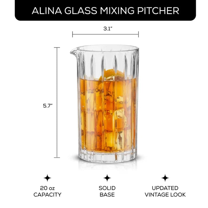 Alina Ribbed Cocktail Mixing Pitcher