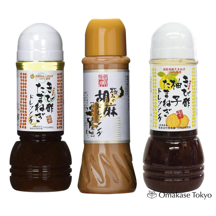 Amami Natural Foods Honpo Dressing Set of 3 Sesame/Onion/Yuzu Onion