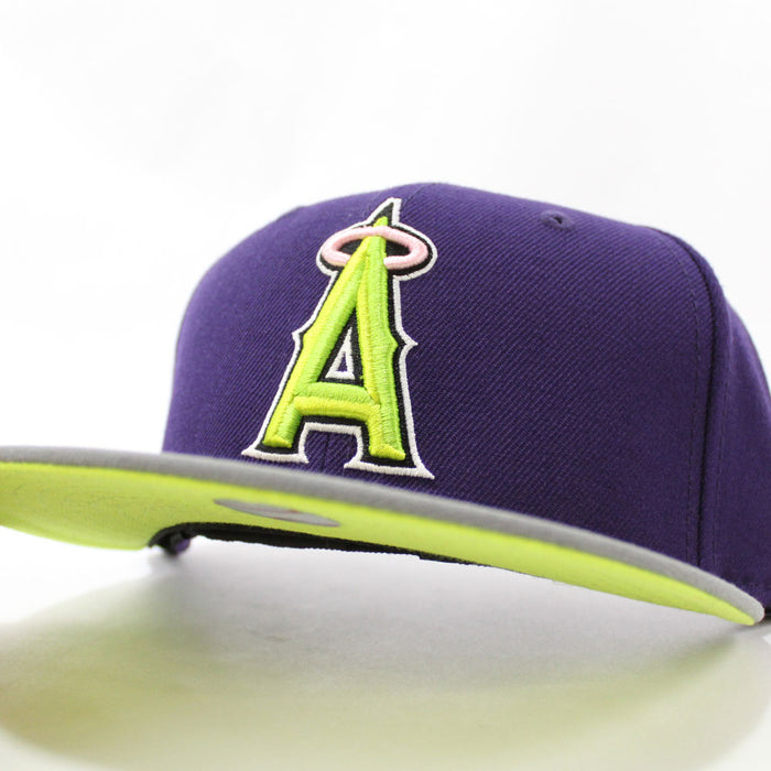 Anaheim Angels 2010 All-Star Game New Era 59Fifty Fitted Hat (Purple Gray Lime Under Brim)