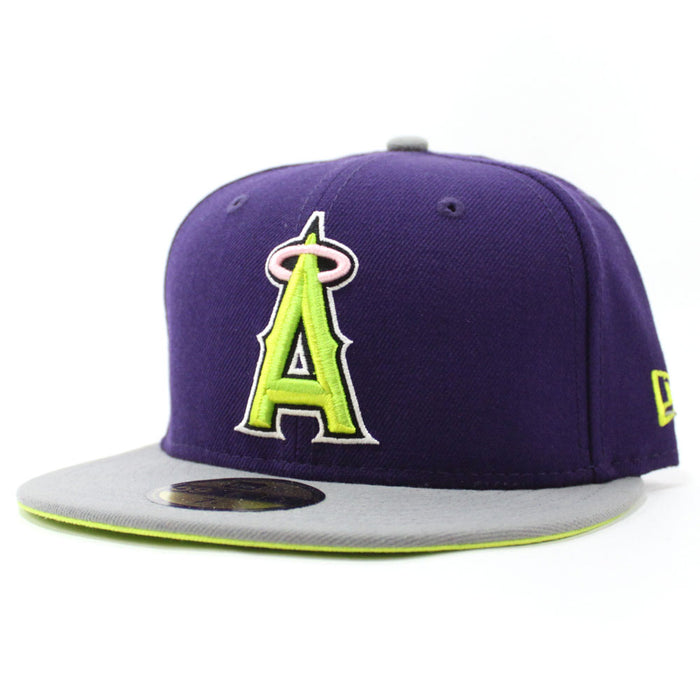 Anaheim Angels 2010 All-Star Game New Era 59Fifty Fitted Hat (Purple Gray Lime Under Brim)