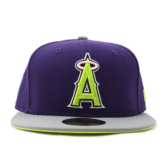 Anaheim Angels 2010 All-Star Game New Era 59Fifty Fitted Hat (Purple Gray Lime Under Brim)