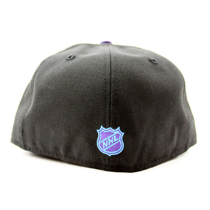 Anaheim Ducks New Era 59FIFTY Fitted Hat (Black Purple Light Blue Under Brim)