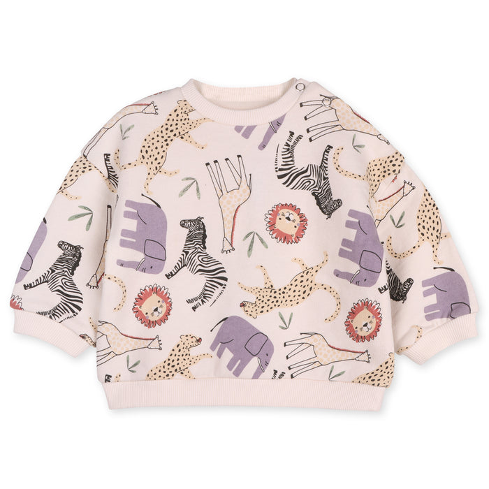 Animal Safari Baby Sweatshirt & Jogger Set (Organic Cotton)