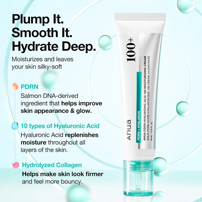 Anua PDRN Hyaluronic Acid 100 Moisture Cream 60 ml