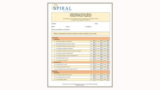 ASH: Self Report Supplement (Español)