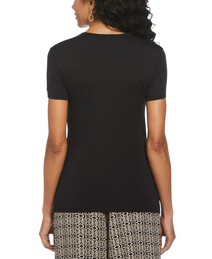 Asymmetrical Wrap Top (Black)