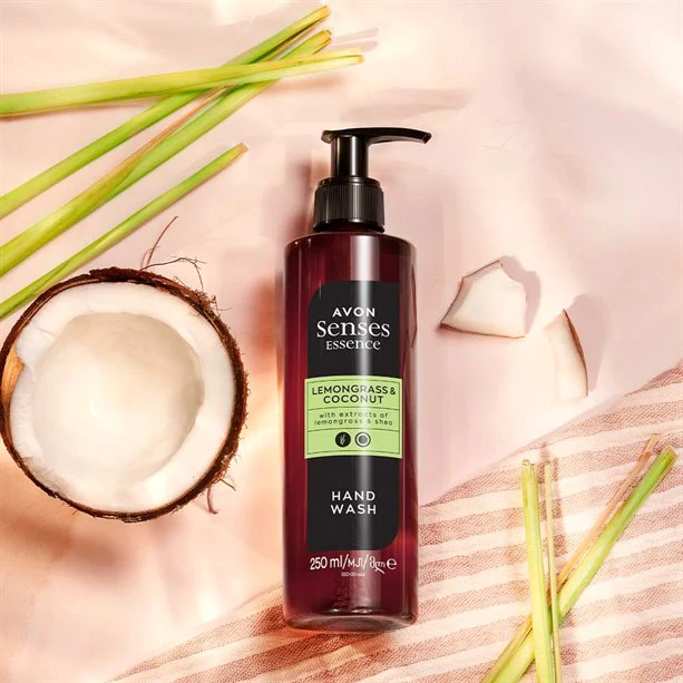 Avon Senses Essence Lemongrass & Coconut Bathroom Trio - Set