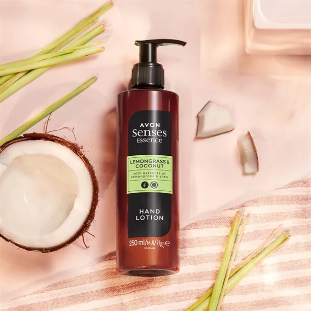 Avon Senses Essence Lemongrass & Coconut Bathroom Trio - Set