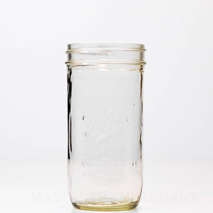 24 oz wide mouth Ball mason jar against a white background