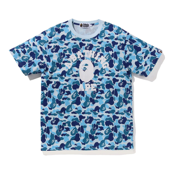 Bape Blue ABC Camo College T-Shirt