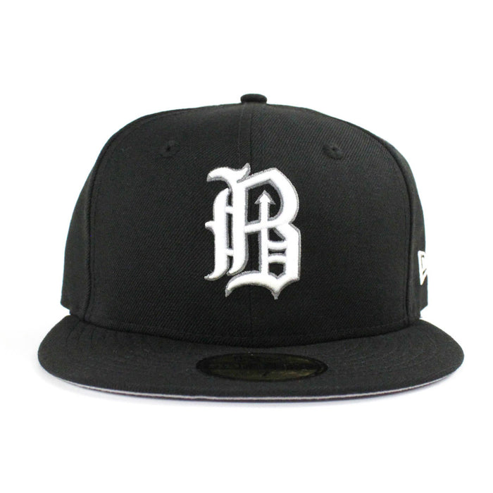 Birmingham Barons New Era 59Fifty Fitted hats (AIR JORDAN IX BARONS GRAY UNDER BRIM)