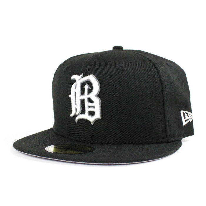Birmingham Barons New Era 59Fifty Fitted hats (AIR JORDAN IX BARONS GRAY UNDER BRIM)