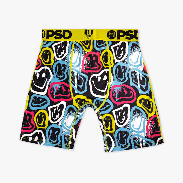 Multi-color Smiley Slugger underwear — back view