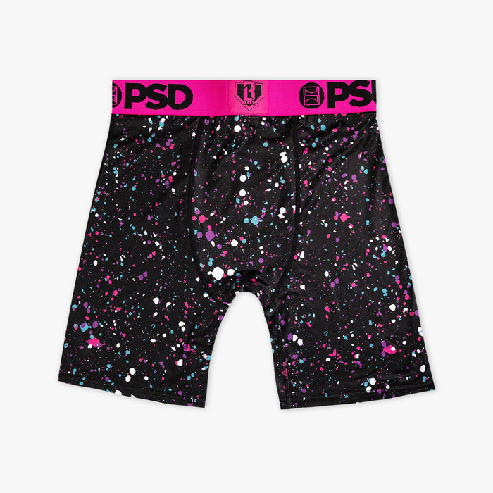 Multi-color Paint Splatter underwear — back view