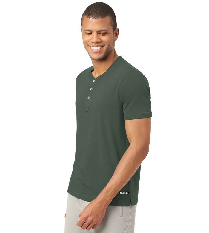 Black Forest Green Henley 2.0 - Half Sleeves (Pack Of 1)