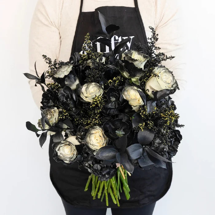 Black Velvet Flower Centerpieces Vase - Image