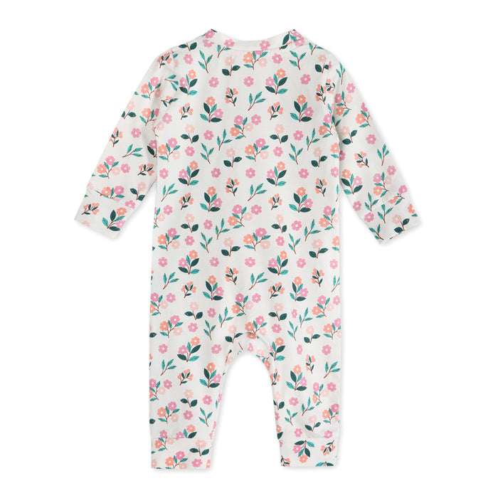 Bloom Baby Ruffle Zipper Jumpsuit Back (Organic Jersey)