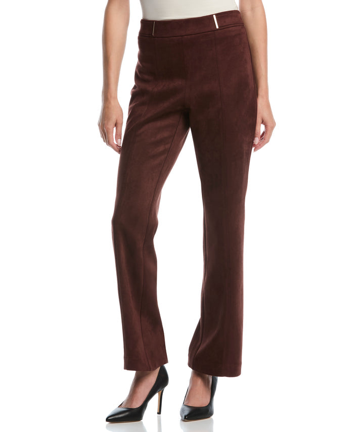 Bootcut Scuba Suede Pant (Brown Stone)