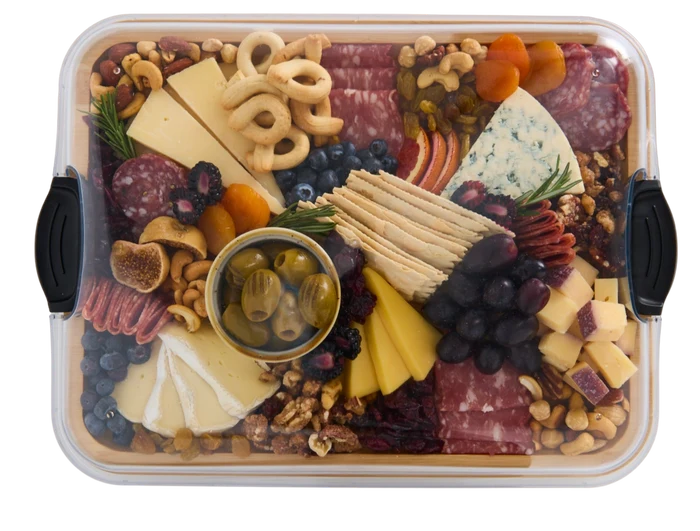 Build-A-Board Serving Board with Compartments & Locking Lid 11" x 14"