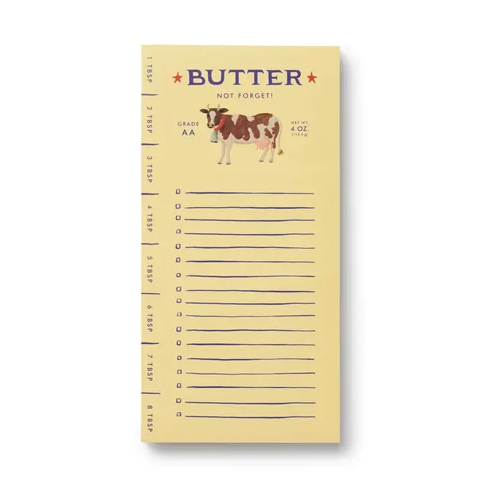 Butter Not Forget Notepad