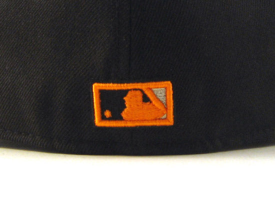 CALIFORNIA ANGELS 5950 NEW ERA FITTED HATS (BLACK METALLIC SILVER ORANGE)