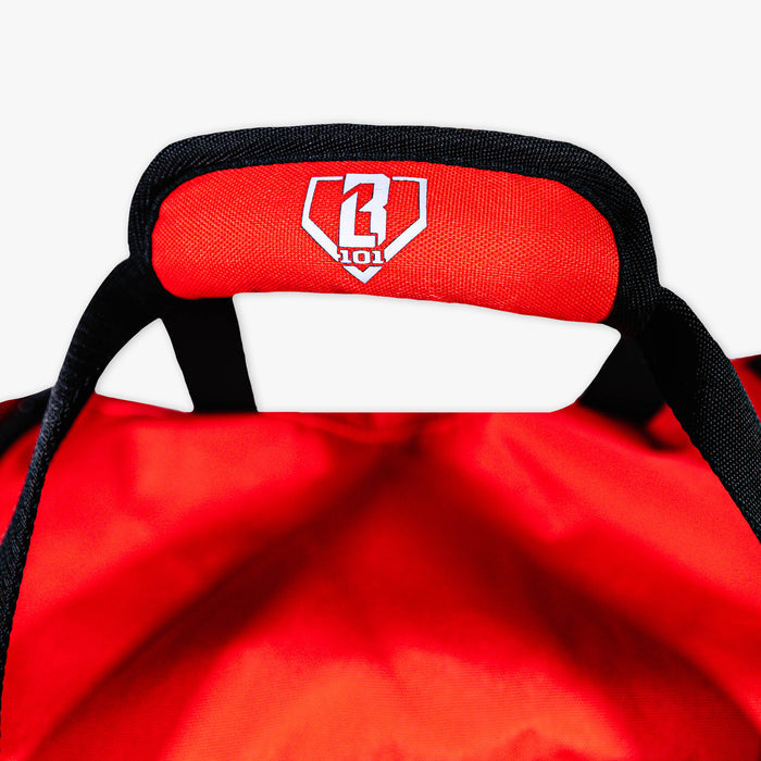 Baseball Lifestyle 101 logo on the Camp Duffel Bag strap.