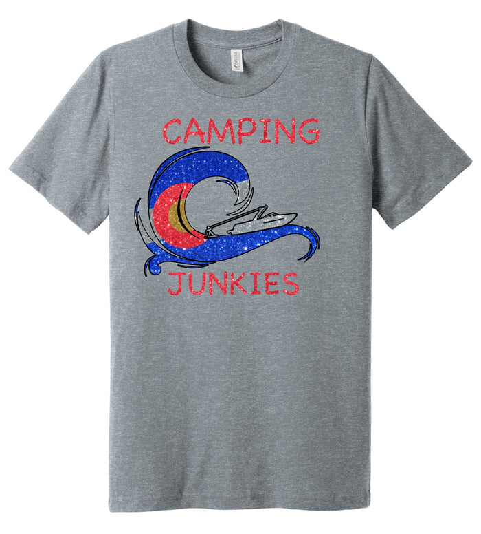 Camping Junkies Mens and Youth Tee