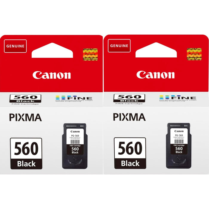 Canon PG-560 Black Printer Ink Cartridge 2 pack - 3713C001