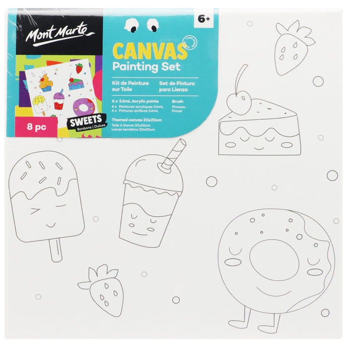 Canvas Painting Set 8pc - Assorted