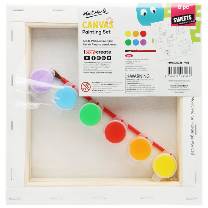 Canvas Painting Set 8pc - Assorted