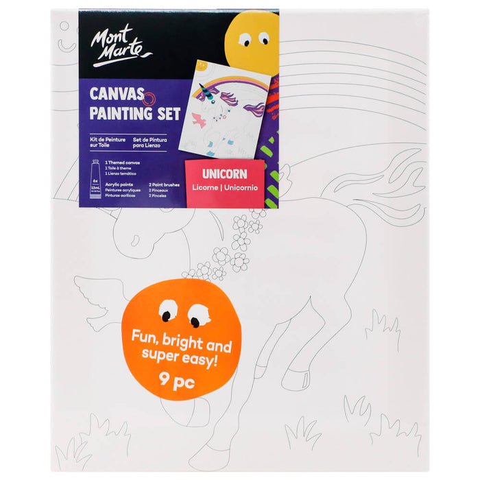 Canvas Painting Set 9pc - Unicorn