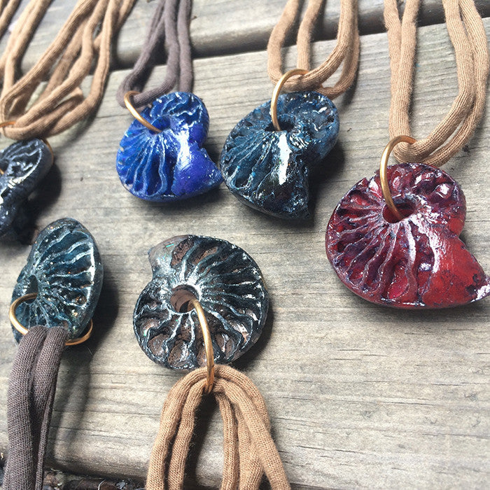 CAST AMMONITE PENDANT