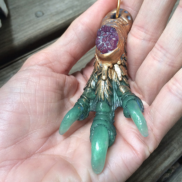 CAST MONSTER FOOT PENDANT