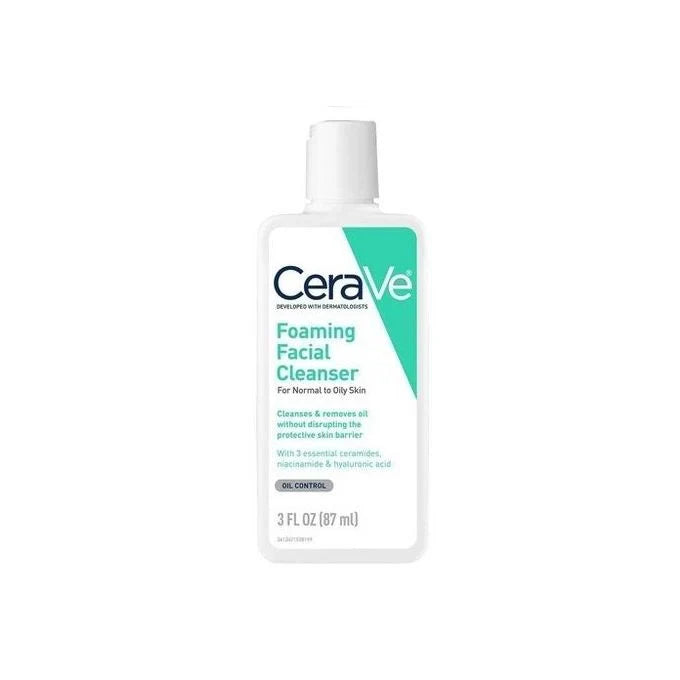 CeraVe Foaming Facial Cleanser – Balancing Gel Cleanser for Normal to Oily Skin (87ml)