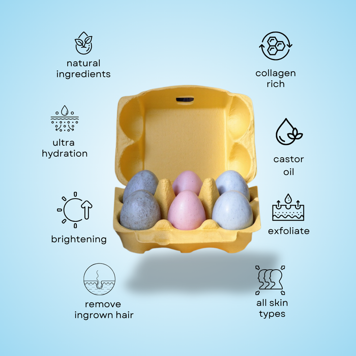 C'est la Chic(k) : Eggshell Membrane Collagen Scrub Soap Set