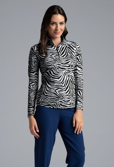 CHANDAIL IBKUL ROMINA MANCHES LONGUES MOCK ZIP