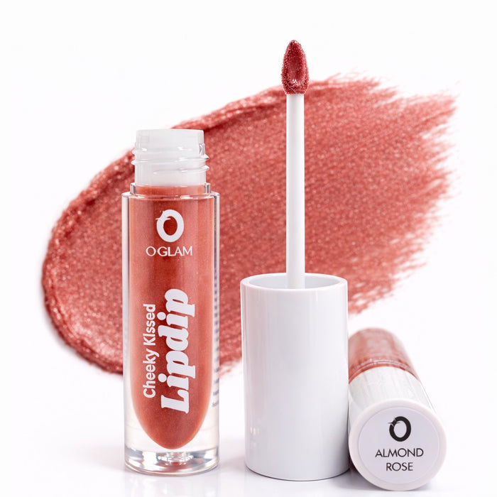 Cheeky Kissed Lipdip (Multi-way) by O Glam - ALMOND ROSE