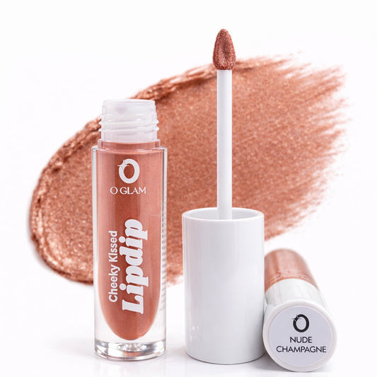 Cheeky Kissed Lipdip (Multi-way) by O Glam - NUDE CHAMPAGE