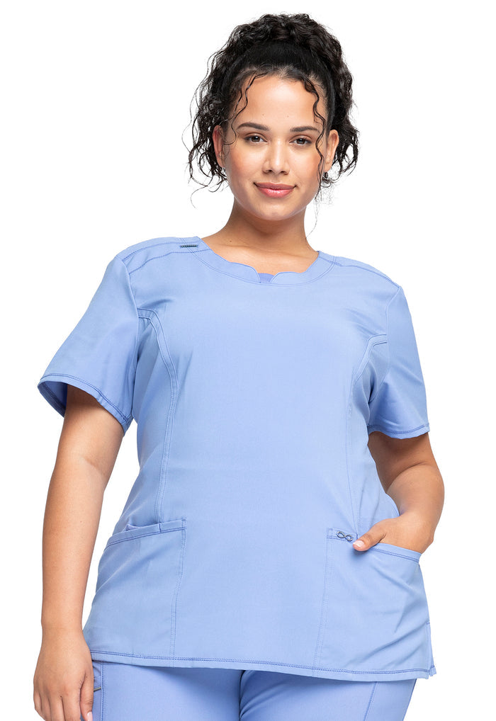 Cherokee Infinity Round Neck Scrub Top