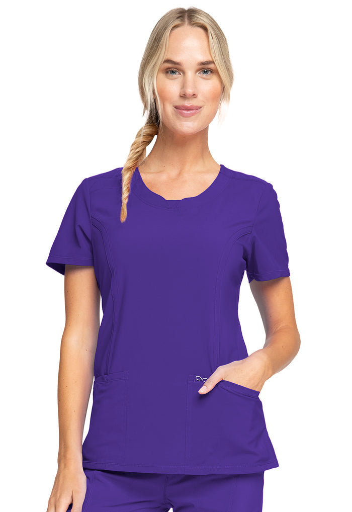 Cherokee Infinity Round Neck Scrub Top