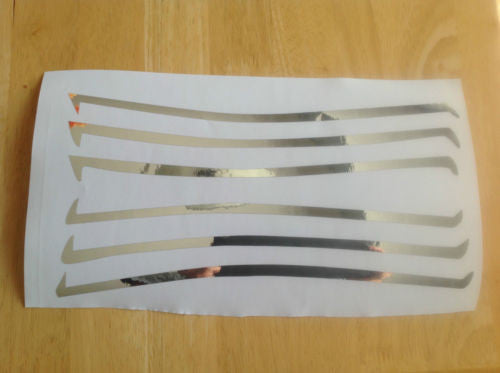 Chevy Camaro 2010-2015 CHROME Side Vent Gills Vinyl Decal Fender Inlays-Full Set