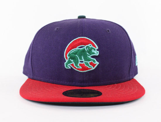 Chicago Cubs New Era 59FIFTY Fitted Hat (PURPLE RED)